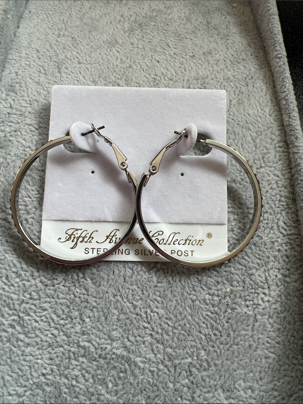 Fifth Avenue Collection Silver Hoop Earrings - Silver